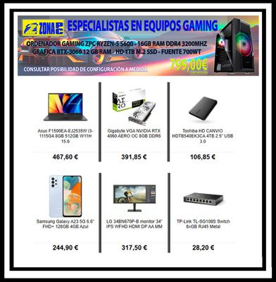 Catálogo Zona PC en Maó | Especialistas en Equipos Gaming | 15/8/2023 - 27/9/2023