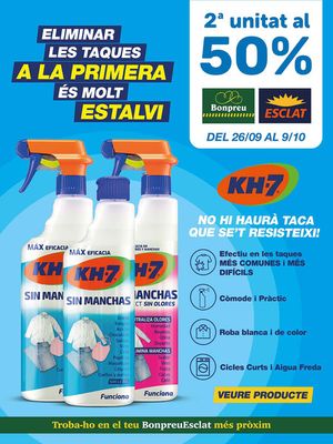 Ofertas de Hiper-Supermercados en Sabadell | Eliminar les taques a la primera vista es molt estalvi de KH-7 | 26/9/2023 - 9/10/2023