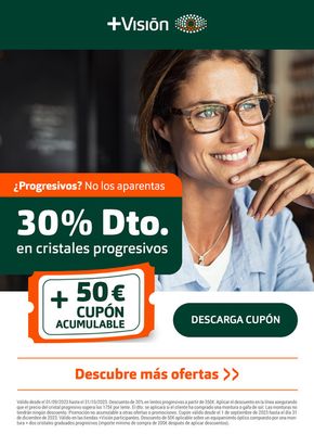 Catálogo MasVisión en Oviedo | 30% de descuento en cristales progresivos | 20/9/2023 - 30/9/2023