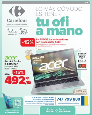 Ofertas de Informática y Electrónica en Santa Cruz de Tenerife | TELETRABAJO de Carrefour | 8/9/2023 - 26/9/2023