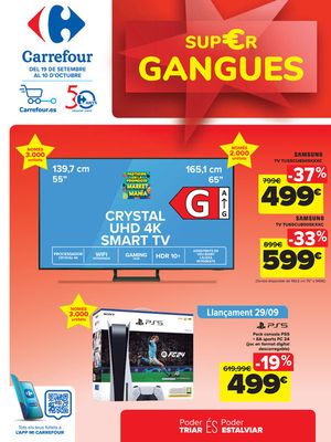 Ofertas de Hiper-Supermercados en Mataró | CHOLLOS (TV, Tecnología, Hogar, textil) de Carrefour | 19/9/2023 - 10/10/2023