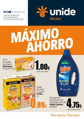 Ofertas de Hiper-Supermercados en Agüimes | Máximo Ahorro. de Unide Market | 21/9/2023 - 4/10/2023