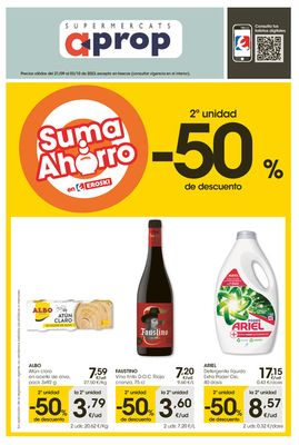 Ofertas de Hiper-Supermercados en Manacor | 2a unidad -50% de descuento APROP de Eroski | 21/9/2023 - 3/10/2023