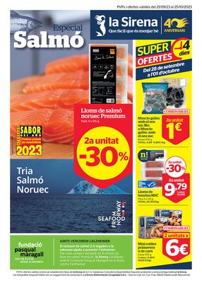 Ofertas de Hiper-Supermercados en Mataró | Especial Salmó de La Sirena | 25/9/2023 - 1/10/2023