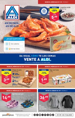 Catálogo ALDI en Benidorm | Así de fácil, así de Aldi | 27/9/2023 - 3/10/2023