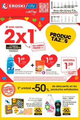 Catálogo Eroski en Vigo | 2a unidad -50% de descuento Supermercados EROSKI City | 21/9/2023 - 3/10/2023