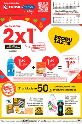 Catálogo Eroski en Burela | 2a unidad -50% de descuento Supermercados EROSKI CENTER | 21/9/2023 - 3/10/2023