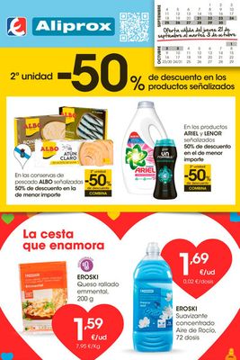 Ofertas de Hiper-Supermercados en Barco de Valdeorras | 2a unidad -50% de descuento ALIPROX de Eroski | 21/9/2023 - 3/10/2023