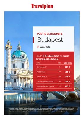 Ofertas de Viajes en A Coruña | Travelplan Budapest de Travelplan | 21/9/2023 - 31/12/2023