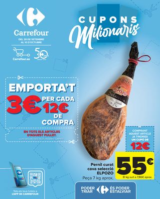 Catálogo Carrefour en Granollers | CUPONES MILLONARIOS (Alimentación, Drogueria, Perfumeria y comida de animales) | 26/9/2023 - 10/10/2023