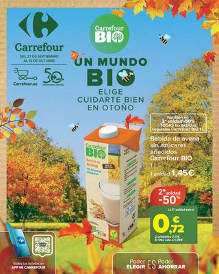 Catálogo Carrefour en Santa Cruz de Tenerife | BIO (Alimentación, Droguería/Perfumería, Cuidado del Hogar y Textil) | 27/9/2023 - 16/10/2023