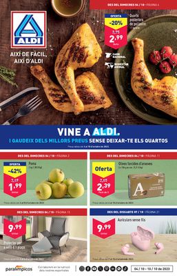 Catálogo ALDI en Palafrugell | Així de fàcil, així d’Aldi  | 4/10/2023 - 10/10/2023
