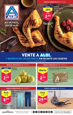 Ofertas de Hiper-Supermercados en San Bartolomé de Tirajana | Así de fácil, así de Aldi de ALDI | 4/10/2023 - 10/10/2023