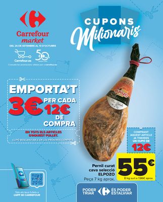 Catálogo Carrefour Market en Palafrugell | CUPONES MILLONARIOS | 26/9/2023 - 10/10/2023