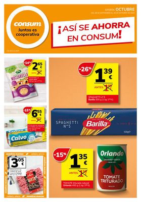 Catálogo Consum en Pulianas | Así se ahorra en consum. | 28/9/2023 - 25/10/2023