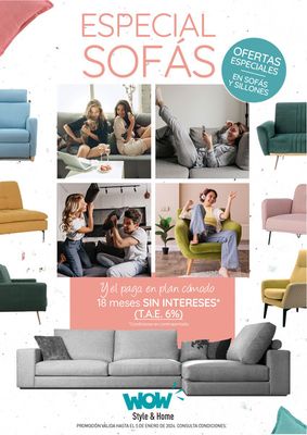 Ofertas de Hogar y Muebles en Benalmádena | Especial Sofás de WOW Málaga, Style&Home by Mubak | 1/10/2023 - 5/1/2024