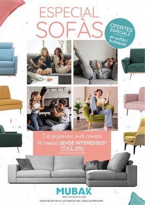 Ofertas de Hogar y Muebles en Ripollet | Especial Sofás de Mubak | 1/10/2023 - 5/1/2024