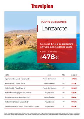 Ofertas de Viajes en Onil | Travelplan Lanzarote de Travelplan | 28/9/2023 - 5/12/2023