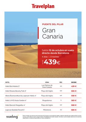 Ofertas de Viajes en Almendralejo | Travelplan Gran Canaria de Travelplan | 28/9/2023 - 12/10/2023