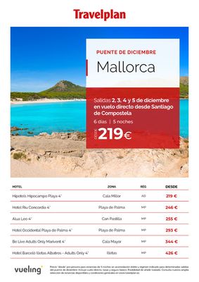 Ofertas de Viajes en Vilafranca del Penedes | Travelplan Mallorca de Travelplan | 28/9/2023 - 5/12/2023