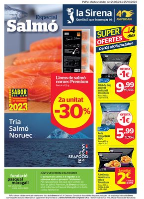 Ofertas de Hiper-Supermercados en Sant Feliu | Especial Salmó de La Sirena | 2/10/2023 - 8/10/2023