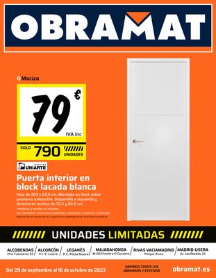 Catálogo Obramat en Leganés | Folleto Obramat | 2/10/2023 - 16/10/2023
