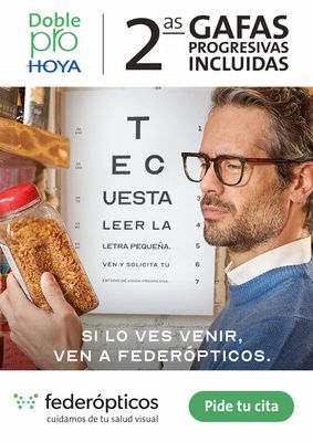 Catálogo Federópticos en Almansa | 2das gafas progreivas incluidas | 3/10/2023 - 4/11/2023