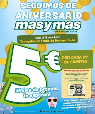 Catálogo Masymas en La Felguera | Aniversario Supermercados Masymas  | 4/10/2023 - 18/10/2023
