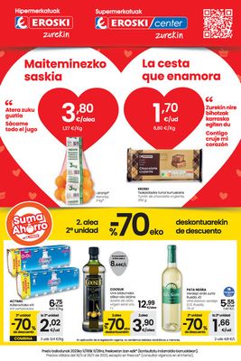 Ofertas de Hiper-Supermercados en Zumarraga | 2. alea -70% deskontuarekin HIPERMERCADOS EROSKI. de Eroski | 16/11/2023 - 29/11/2023