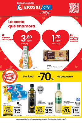 Ofertas de Hiper-Supermercados en Fuente del Maestre | 2a unidad -70% de descuento SUPERMERCADOS EROSKI CITY de Eroski | 17/11/2023 - 28/11/2023