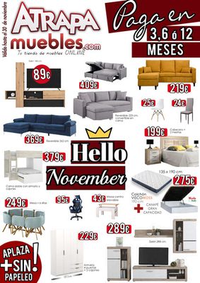 Ofertas de Hogar y Muebles en Santurtzi | Hello November de ATRAPAmuebles | 13/11/2023 - 10/12/2023