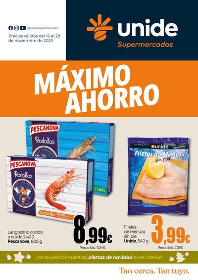 Catálogo Unide Supermercados en Tafalla | Máximo Ahorro. | 16/11/2023 - 29/11/2023