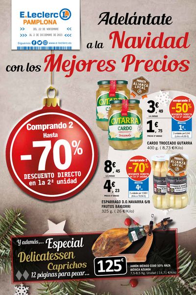 Ofertas de Hiper-Supermercados en Aranguren | Adelántate a la Navidad de E.Leclerc | 22/11/2023 - 2/12/2023