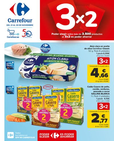 Catálogo Carrefour en Fabero | 3x2 (Alimentación, Drogueria, Perfumeria y comida de animales) | 21/11/2023 - 30/11/2023