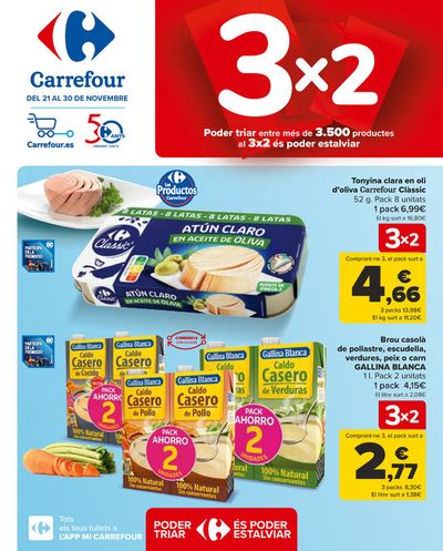 Catálogo Carrefour en Barcelona | 3x2 (Alimentación, Drogueria, Perfumeria y comida de animales) | 21/11/2023 - 30/11/2023