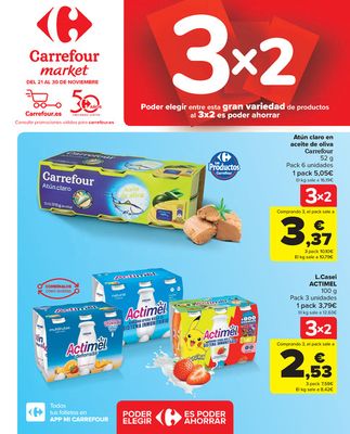 Catálogo Carrefour Market en Móstoles | 3x2 (Alimentación, Drogueria, Perfumeria y comida de animales) | 21/11/2023 - 30/11/2023