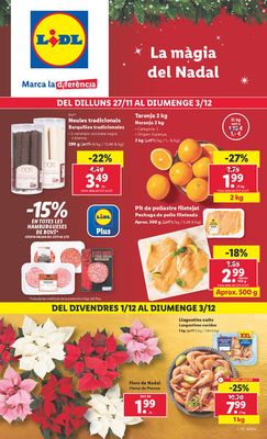 Ofertas de Hiper-Supermercados en Castelldefels | La magia de la Navidad de Lidl | 27/11/2023 - 3/12/2023