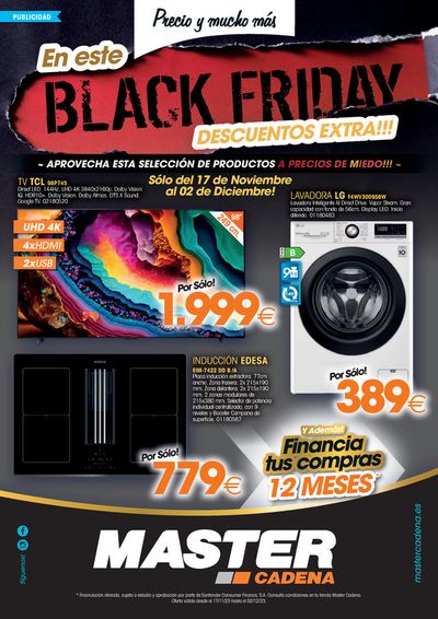 Catálogo Master Cadena en Aranjuez | En este Black Friday Descuentos Extra!!!  | 21/11/2023 - 2/12/2023