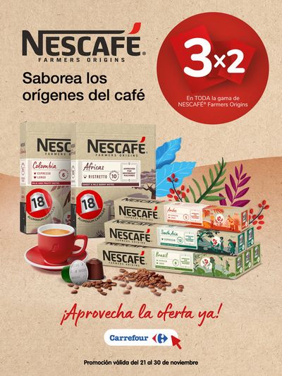 Ofertas de Hiper-Supermercados en Ponteareas | Saborea los orígenes del café de Nescafé | 21/11/2023 - 30/11/2023