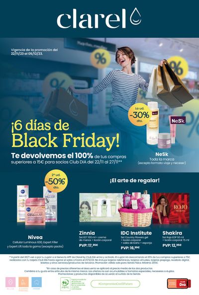 Ofertas de Perfumerías y Belleza en Durango | ¡6 días de Black Friday!  de Clarel | 22/11/2023 - 5/12/2023
