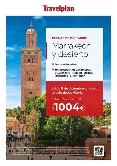 Ofertas de Viajes en Andújar | Travelplan Marrakech y desierto  de Travelplan | 22/11/2023 - 30/11/2023