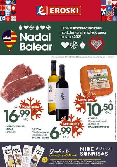 Ofertas de Hiper-Supermercados en Calvià | Nadal Balear EROSKI de Eroski | 30/11/2023 - 31/12/2023