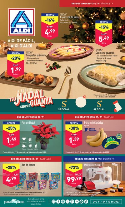 Ofertas de Hiper-Supermercados en Palafrugell | En Aldi, tu navidad siempre gana de ALDI | 29/11/2023 - 5/12/2023
