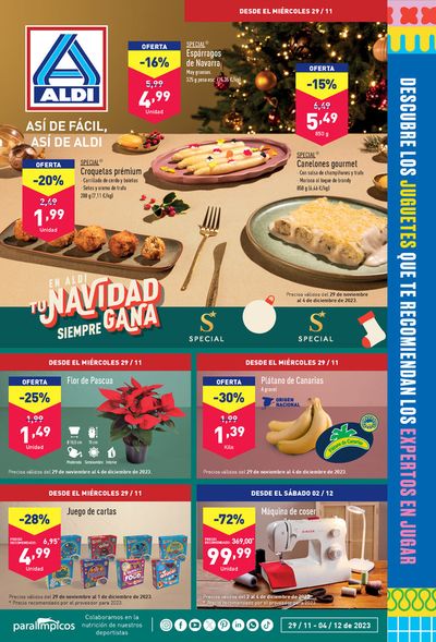 Ofertas de Hiper-Supermercados en Beneixama | En Aldi, tu navidad siempre gana de ALDI | 29/11/2023 - 5/12/2023