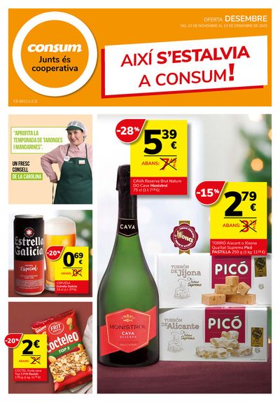 Ofertas de Hiper-Supermercados en Granollers | AIXÍ S’ESTALVIA A LA SAGRERA!  de Consum | 23/11/2023 - 13/12/2023