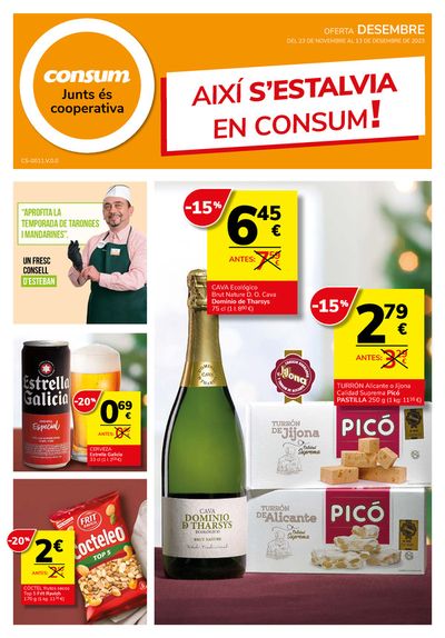 Ofertas de Hiper-Supermercados en Aldaia | AIXÍ S’ESTALVIA EN ALDAIA! de Consum | 23/11/2023 - 13/12/2023