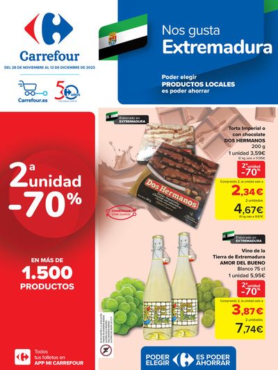 Catálogo Carrefour en Calamonte | REGIONAL (Articulos locales de Alimentación, dulces, bebidas) | 28/11/2023 - 13/12/2023