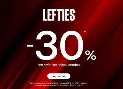 Ofertas de Black Friday en Barcelona | Black Friday hasta el -30% de Lefties | 24/11/2023 - 4/12/2023