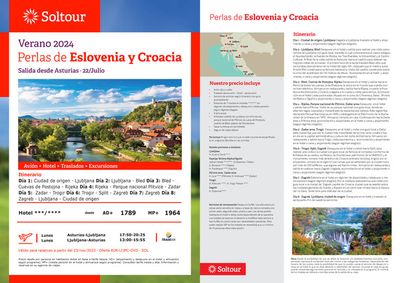 Ofertas de Viajes en Andújar | Perlas de Eslovenia y Croacia de Soltour | 27/11/2023 - 31/12/2023