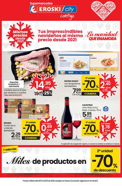Catálogo Eroski en Santander | La navidad que enamora SUPERMERCADOS EROSKI CITY | 30/11/2023 - 12/12/2023